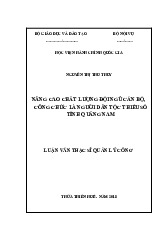LUẬN VĂN THẠC SĨ QUẢN LÝ CÔNG |Học viện Hành chính Quốc gia