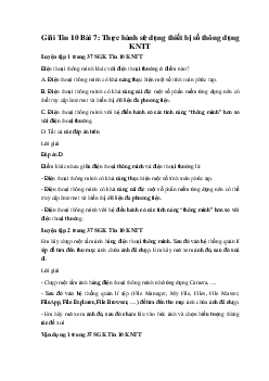 Giải Tin 10 Bài 7: Thực hành sử dụng thiết bị số thông dụng KNTT