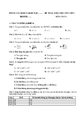 Đề thi học kỳ 1 môn Toán lớp 8 năm học 2024 - 2025 - Đề số 3 | Bộ sách Chân trời sáng tạo