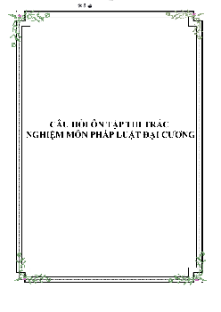 TOP 700 câu trắc nghiệm ôn tập môn Pháp luật đại cương | Đại học Sư phạm Kỹ thuật Thành phố Hồ Chí Minh