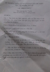Đề thi cuối kỳ học phần Những nguyên lý cơ bản của chủ nghĩa Mác - Lênin năm 2024 - 2025 | Đại học Luật Thành phố Hồ Chí Minh