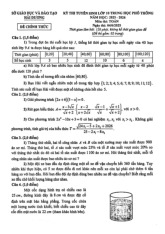 Đề tuyển sinh lớp 10 môn Toán năm 2025 – 2026 sở GD&ĐT Hải Dương