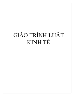 Giáo trình Luật kinh tế