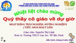 Sinh hoạt lớp - tuần 5 | Bài giảng PowerPoint Hoạt động trải nghiệm 8 | Kết nối tri thức
