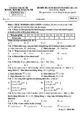 Đề cuối học kỳ 1 Toán 11 năm 2024 – 2025 trường THPT Thị xã Quảng Trị