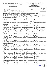 Đề giữa kỳ 2 Toán 10 năm 2024 – 2025 trường THPT Thuận Thành 1-2-3 – Bắc Ninh có đáp án