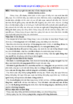 Bộ 10 đề nghị luận về câu chuyện (có lời giải)