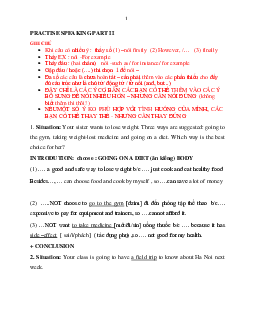 Dàn bài gợi ý speaking B2 part 2