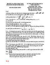 Đề Tuyển Sinh 10 Môn Toán Trường Đại Học Khoa Học Huế 2025-2026 Có Đáp Án