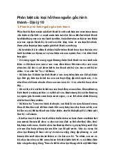 Phân biệt các loại hồ theo nguồn gốc hình thành - Địa lý 10