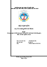 Chứng minh cốt lõi trong tư tưởng Hồ Chí Minh là độc lập gắn liền với chủ nghĩa xã hội | Bài tập lớn môn Tư tưởng Hồ Chí Minh