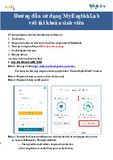 Hướng Dẫn Sử Dụng MyEnglishLab cho Sinh Viên - Final Exam