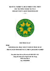 bài thảo luận đề tài: minh họa ma trận swot và phân tích swot trong một tình huống cụ thể tại doanh nghiệp môn Quản trị tài chính   | Học viện Nông nghiệp Việt Nam