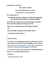 Lập kế hoạch quản trị dự án trong hoạt động sản xuất kinh doanh của doanh nghiệp | Bài tập lớn Quản trị dự án