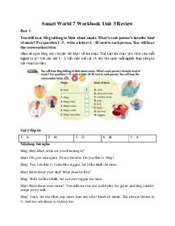 Smart World 7 Workbook Unit 3 Review