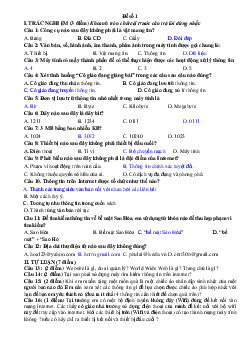 Top 3 Đề thi Tin học lớp 6 giữa học kì 1 Kết nối tri thức năm 2023 - 2024