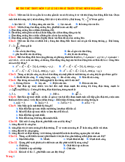 Đề ôn thi tốt nghiệp THPT 2023 môn lý bám sát minh họa - Đề 5 (có lời giải)