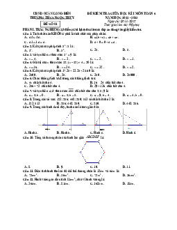 Đề giữa học kì 1 Toán 6 năm 2022 – 2023 trường THCS Ngọc Thụy – Hà Nội