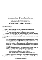 Ôn tập nội dung | Đề cương môn Chủ nghĩa xã hội khoa học | Đại học Bách khoa hà nội