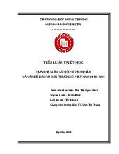 Tiểu luận "Quan hệ giữa xã hội với tự nhiên và vấn đề bảo vệ môi trường hiện nay ở Việt Nam”  | Triết học Mác Lênin | Đại học Ngoại thương