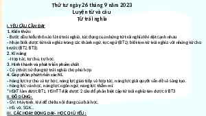 Giáo án điện tử Tiếng Việt 5 Luyện từ và câu Cánh diều: Từ trái nghĩa