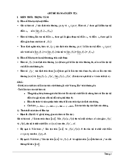 Tài liệu chủ đề hàm số liên tục