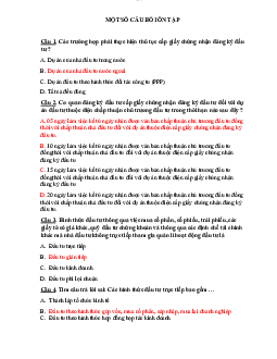 Câu hỏi ôn tập trắc nghiệm Luật kinh tế | Trường Đại học Giao thông Vận Tải