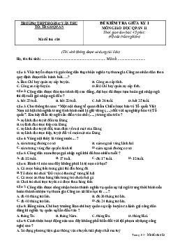 Đề thi giữa học kì 1 môn Giáo dục quốc phòng 11 năm 2023 - 2024 sách Cánh diều | Đề 1