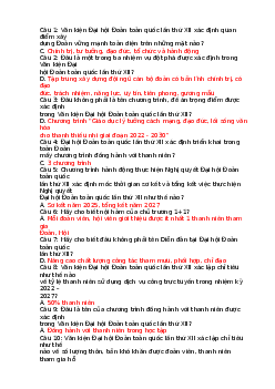 Đề cương ôn tập môn Lịch sử đảng (có đáp án)