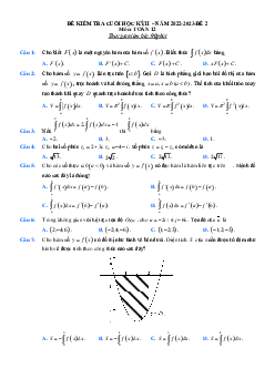 Đề thi học kì 2 môn Toán lớp 12 năm 2023 - Đề 2