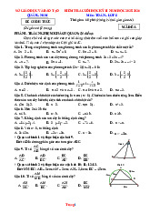 Đề Thi Kỳ 2 Toán 8 Sở GD Quảng Nam 2025-2026 Có Đáp Án