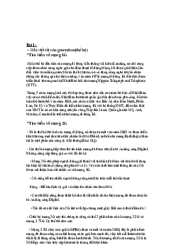 Bài tập tìm hiểu về các loại mạng di động