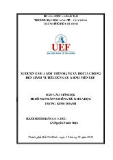 Báo cáo mônPhương pháp nghiên cứu trong kinh doanh - trường đại học kinh tế- tài chính Hồ chí minh