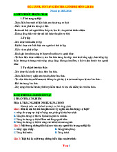 Đề Cương Ôn Tập Cuối Học Kỳ 1 GDCD 6 Cánh Diều 2025-2026