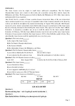 PASSAGE 6_Theme 4. Sport (Thể thao)