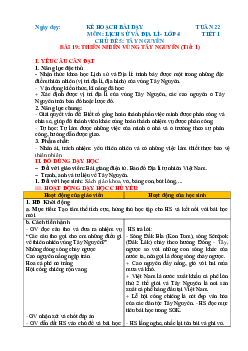 Giáo án Lịch sử và địa lí lớp 4 Tuần 22 | Chân trời sáng tạo
