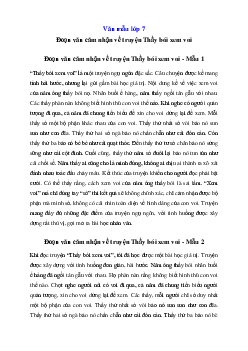 Đoạn văn cảm nhận về truyện ngụ ngôn Thầy bói xem voi | Văn mẫu lớp 7 Chân trời sáng tạo