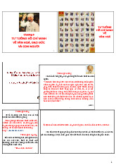 Chương 6: Tư tưởng Hồ Chí Minh về văn hóa, đạo đức và con người | Môn tư tưởng Hồ Chí Minh