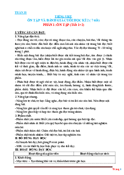 Giáo án Tiếng Việt 3 Kết nối tri thức tuần 35