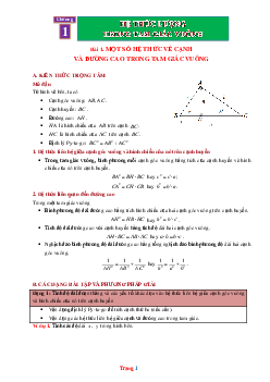 Phương pháp giải hình 9 hệ thức về cạnh và đường cao trong tam giác vuông (có đáp án và lời giải chi tiết)