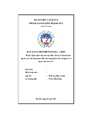 Quan điểm của triết học Mác - Lênin về bản chất con người và sự vận dụng quan điểm đó trong nghiên cứu, học tập và rèn luyện của sinh viên - Triết học Mác Lenin| Đại học Kinh Tế Quốc Dân