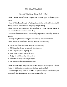 Soạn văn 6:  Soạn bài Cửu Long Giang ta ơi | Ngữ văn 6 | Kết nối tri thức