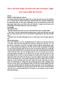 Soạn bài Giới thiệu về một cuốn sách (truyện) | Ngữ văn 8 sách Kết nối tri thức
