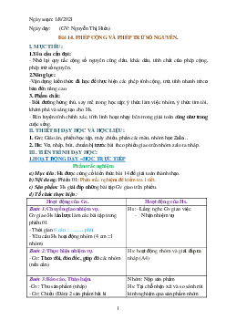 Giáo án dạy thêm Toán 6 sách Cánh diều Chủ đề 5