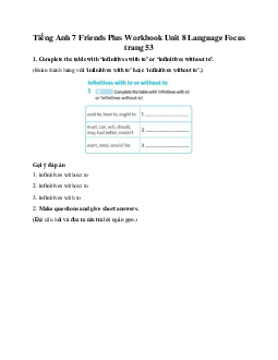Tiếng Anh 7 Friends Plus Workbook Unit 8 Language Focus trang 53
