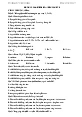 Đề kiểm tra cuối học kì I môn Khoa học tự nhiên lớp 9 (Đề 2)