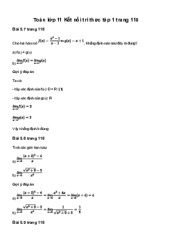 Toán 11 Bài 16: Giới hạn của hàm số -  sách Kết Nối Tri Thức