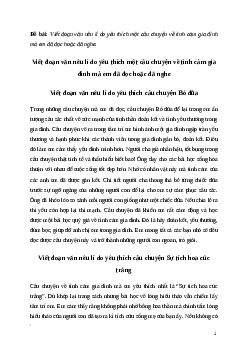 Văn mẫu Viết đoạn văn nêu lí do yêu thích một câu chuyện về tình cảm gia đình (4 mẫu) | Kết nối tri thức