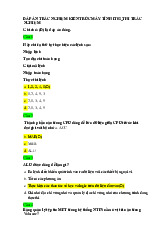 Đáp án thi trắc nghiệm môn Kiến trúc máy tính | Trường đại học Mở Hà Nội
