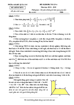 Đề Olympic Toán 6 năm 2022 – 2023 phòng GD&ĐT Quốc Oai – Hà Nội